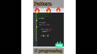 Print The Pattern in C programming language| #cprogramming #2022 #cprogrammingvideo #programming