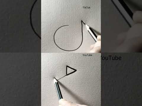 YouTube logo & tiktok #art #drawing #logo