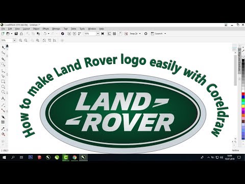 How to make Land Rover logo easily with Coreldraw (Use Trim Tool)