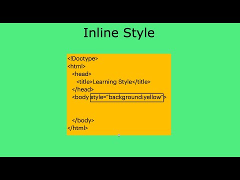 How to apply Inline Style in css | CSS Tutorial for Beginners | learn html and css