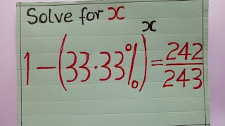 Solve for x