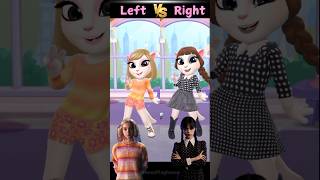 Enid 🆚 Wednesday Addams Makeover Challenge by My Talking Angela 2 😃 #gaming #cosplay #shorts