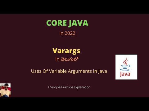 22.Java | Varargs (Variable Arguments) in Telugu | #tvstreetechnologies