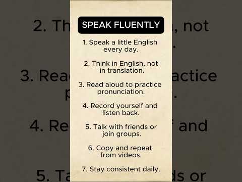 7 Quick Tips to Practice English Speaking Daily | Speak Fluently  #speaking #english #shorts