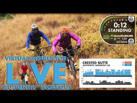 Free Scenic Mountain Bike Spin Video for Indoor Cycling. Crested Butte Virtual Instructor Authentic