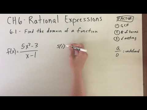 6.1 - Find the Domain of a Rational Function