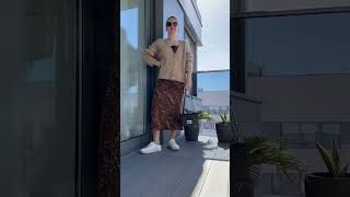 Spring basics:slip dress and cardigan #outfit #ootd #grwm #wardrobe #basics #dress #cardigan