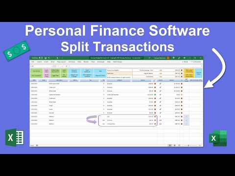Split Transactions Into More Than One Category in Personal Finance Software & Budget Spreadsheet