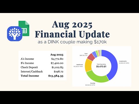 How we spent & invested $9470 in August! | Income, Expenses, & Net Worth Update