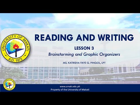 Lesson 3 (Part 2): Graphic Organizers | Reading and Writing
