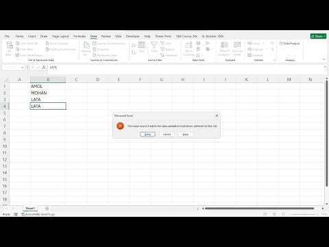 Stop Duplicate Entries in Excel Using Data Validation | Simple & Professional Project