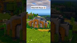 Minecraft Waterfall House Tutorial 🏠 #minecraft
