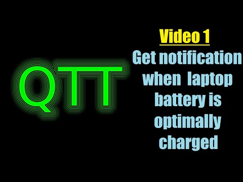Get notification when laptop battery is optimally charged without any software