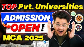 💥Top 3 MCA Private Universities Admissions Open 2025🤩MCA Admissions 2025💥#mca #topcolleges #viral