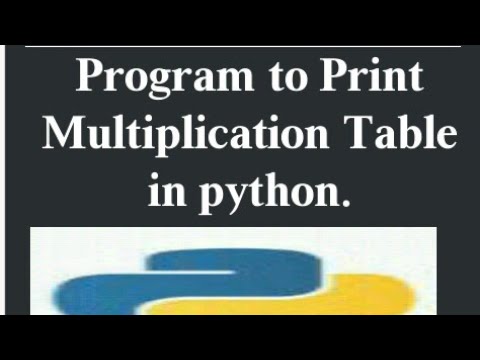 multiplication table in python using for loop