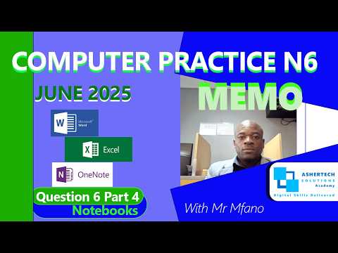 N6 Computer Practice Notebooks June 2025 | Past Exam Question 6 Part 4