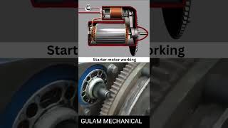 HOW TO STARTER MOTOR WORKING #shortsvideo #mechanical #automobile #mechanicalwork