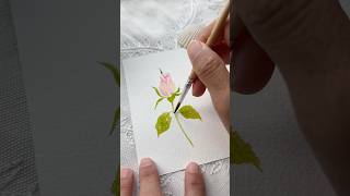 Easy Botanicals- Rose 🌹. #watercolorpainting #flowerart
