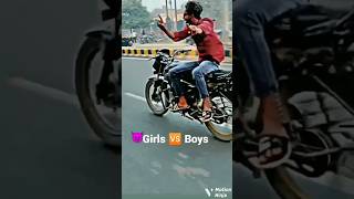 खतरनाक बाइक  Riding    girls 🆚 boys 🔥🔥