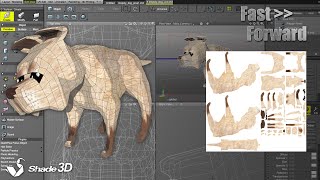 Character Polygon Modeling (Hector the dog) - Shade 3D ver.15