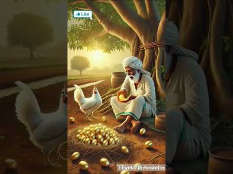 The hen that lays golden eggs #shorts #story #shortvideos #ai #cartoon #aivideo #aishorts #hen #egg
