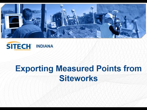 Exporting measured points from Siteworks
