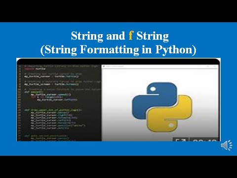PYTHON ( F STRING OR STRING FORMATTING )