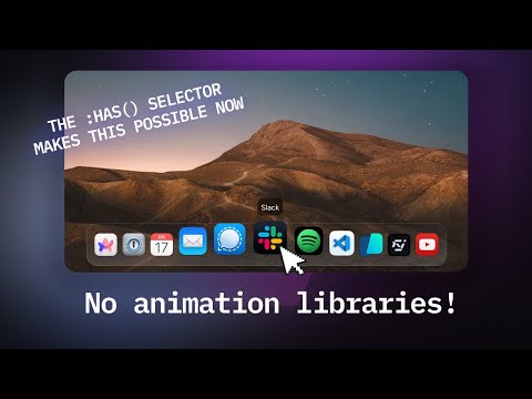 Recreating the MacOS Dock animation in CSS — No Animation Libraries