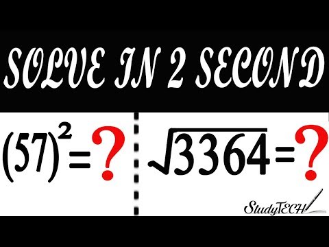 square and square root in 2 seconds