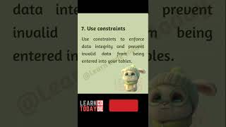 coding tips for SQL developer