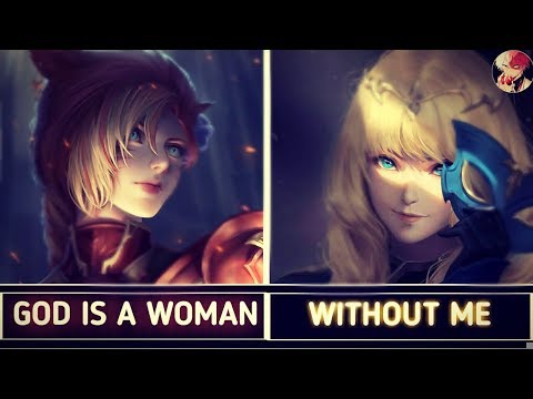 「Nightcore」→ WITHOUT ME X GOD IS A WOMAN "Mashup" Ariana Grande, Halsey