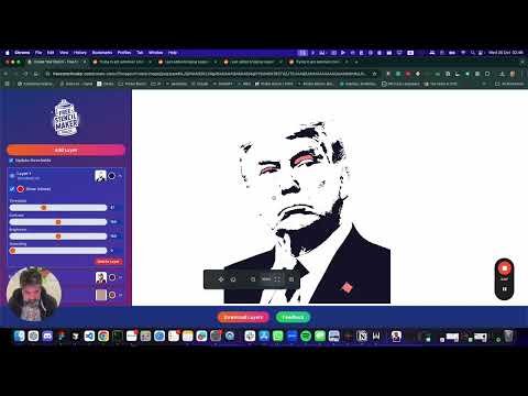 Two-layer Trump stencil in under 5 minutes with No Photoshop for Free