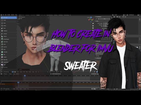 How to create in Blender for Imvu -  Sweater pt.1