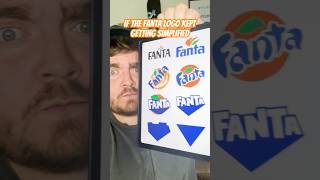 If the Fanta logo kept getting simplified! #oversimplified #logos #logodesign #redesign #shorts