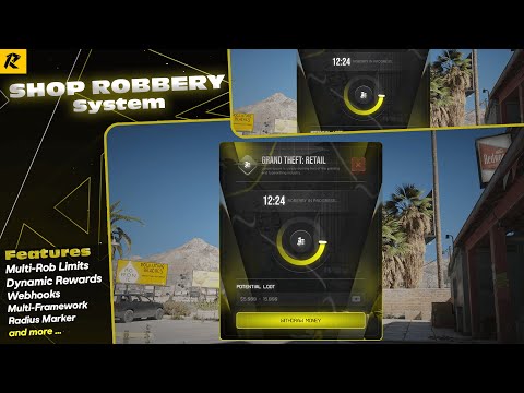 FiveM Store Robbery System | Live Progress UI | Webhook Logging | Anti-Exploit | ESX/QBCore/QBox