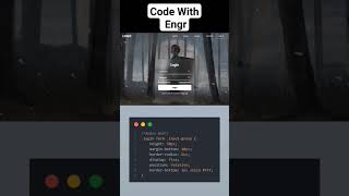 Login Form using htmk and Css #css #webappdevelopment #codingtutorial #html #learnwebdev #coding