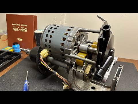 1965 Frigidaire - bench testing the Rollermatic mechanism