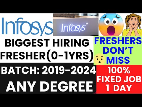Infosys Recruitment  For 2024 - 2019 Batches | Infosys Hiring 2024 | Job Vacancy 2024 | #infosys