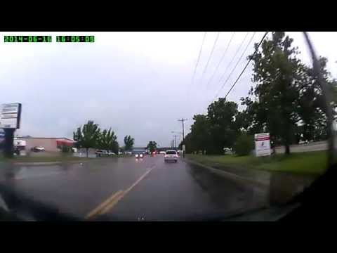 Dashcam Catches Lightning