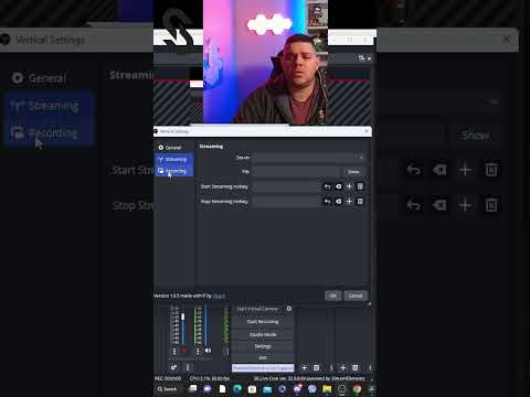 Settings for Aitum Vertical in OBS.