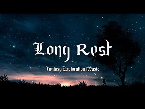 Nightfall | D&D/TTRPG Calm Fantasy Music | Night and Campfire Ambient Sounds  | 1 Hour