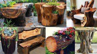 Wood log furniture and décor ideas you can use to transform your patio and home décor
