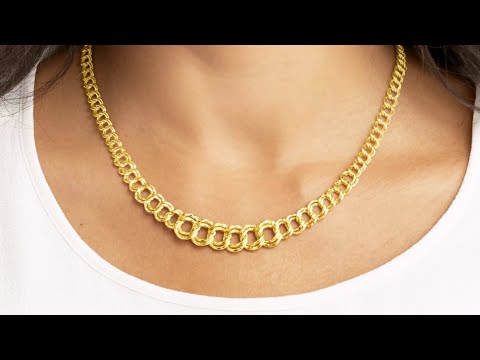 23Kt Yellow Gold Graduating Double-Oval Link Chain | Gold Chain Making pt.2