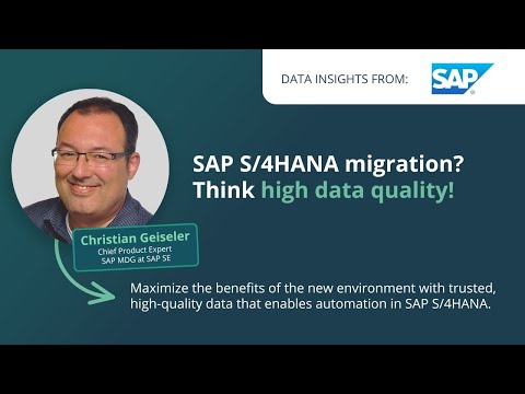 SAP S/4HANA migration? Think high #dataquality!