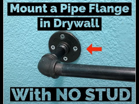Mount a Pipe Flange to Drywall (WITHOUT a stud or drywall anchors)