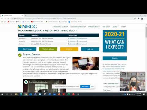 Explaining the NBCC website for income and tuition costs