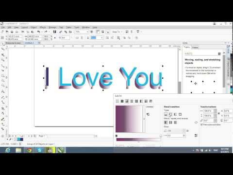 I Love You Logo Design On Corel Draw x7