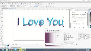 I Love You Logo Design On Corel Draw x7