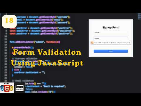 Form Validation Using JavaScript | Exploring JavaScript Day 18 | ScratchStart