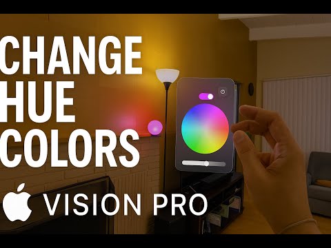 My Apple Vision Pro app now lets you control Hue light colors with spatial UI!